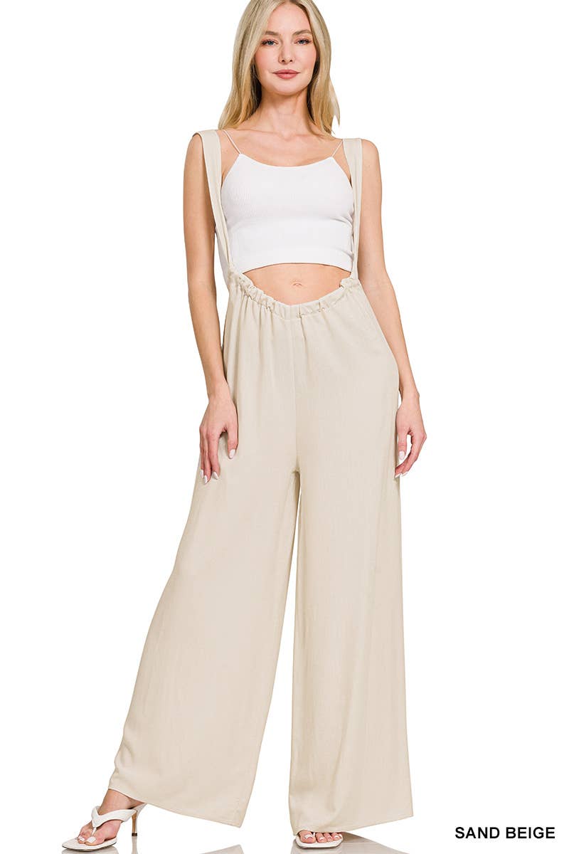 42POPS - Wholesale Jumpsuit - Women's - `.Tie Back Suspender Jumpsuit w/ Pockets7