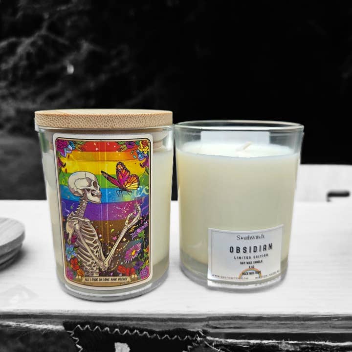 Todo va bien en el amor y el orgullo – Vela de soja con aroma a obsidiana (Copia) para venta al por mayor de SouthWitch