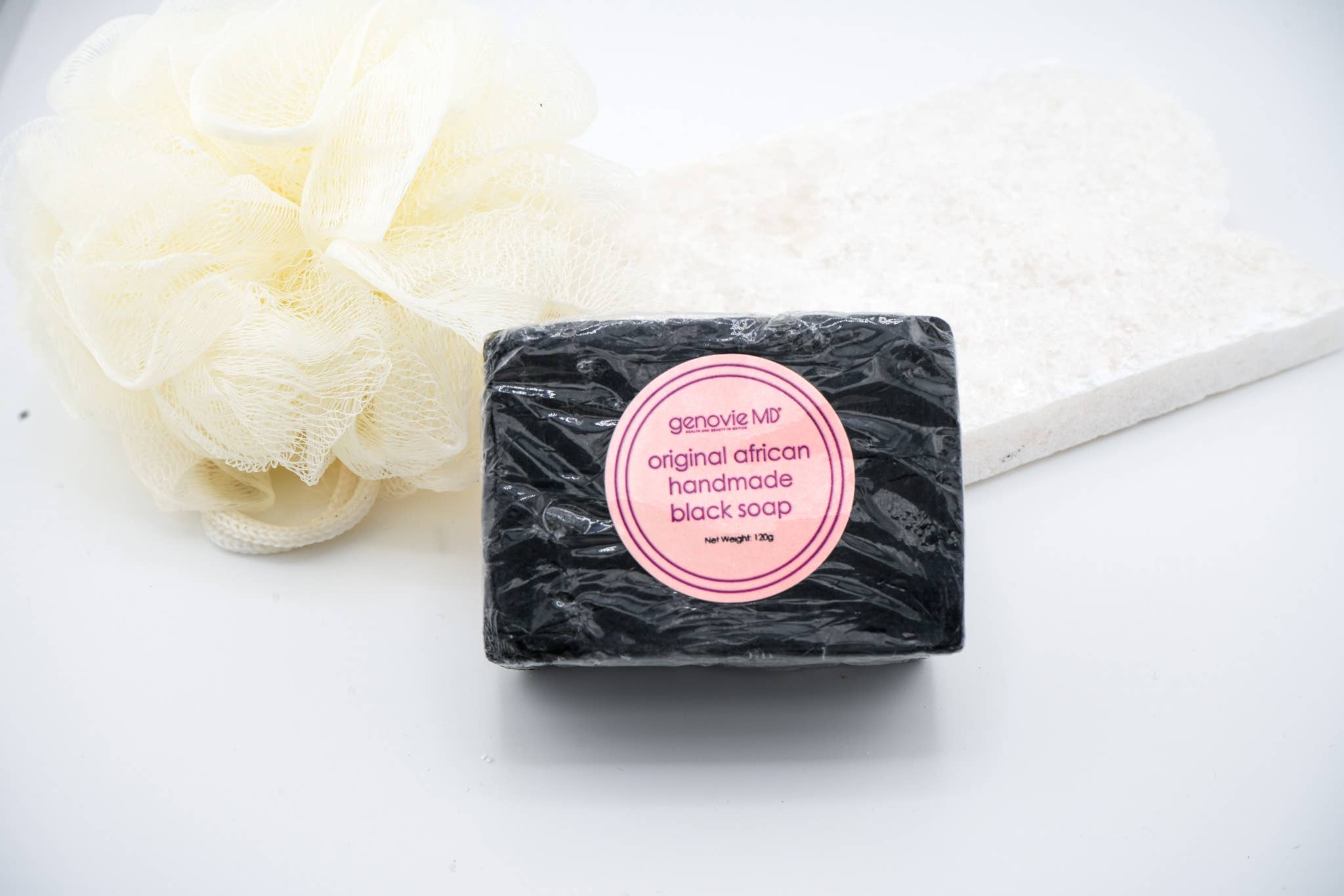 GenovieMD - Wholesale Bar Soap - Original African Black Soap, 120g/bar Reduce Dark Spots6