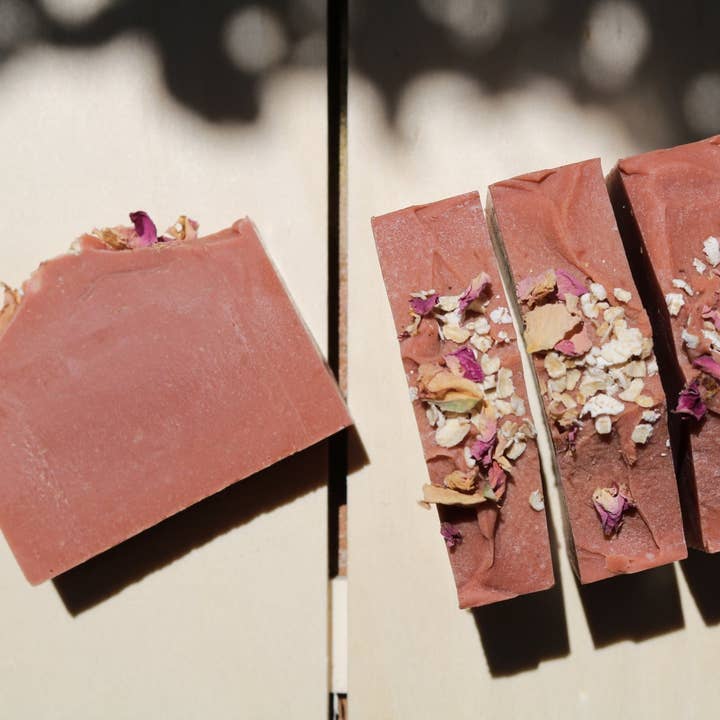 Rose Clay & Oat Milk Soothing Bar for wholesale by Jiri Naturals