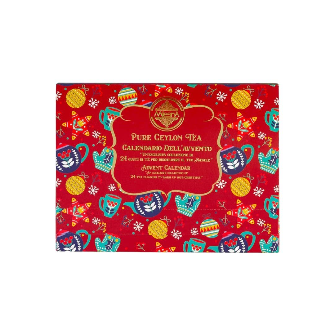 pirotta srl - Wholesale Advent Calendar - Red Advent Calendar With 24 Assorted Teas0
