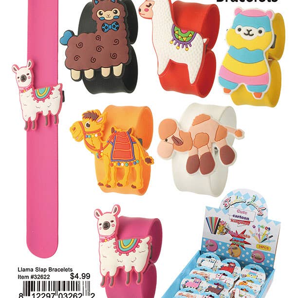 Puka Creations - Wholesale Classic Toy - Kids - Llama Slap Bracelets