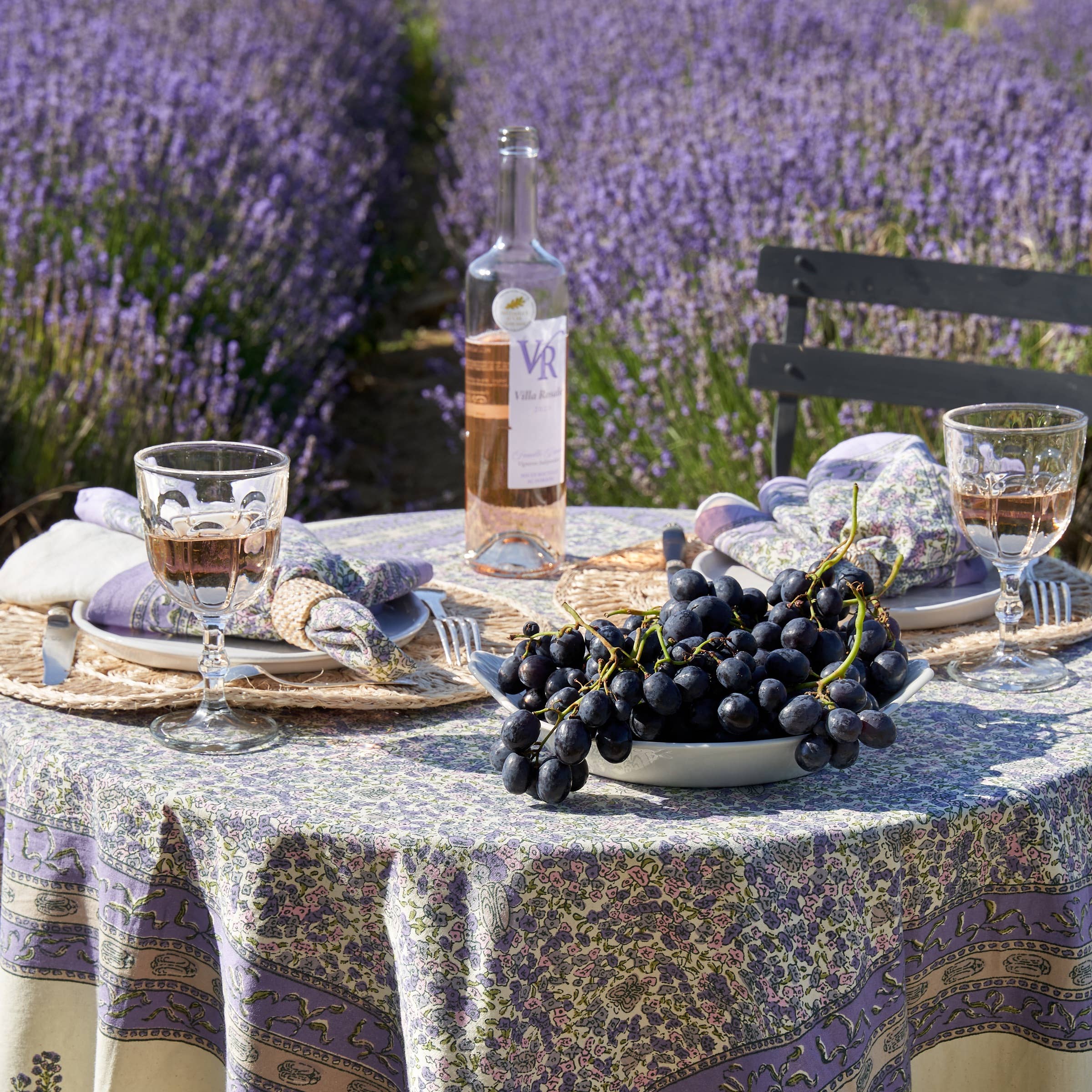Couleur Nature – wholesale Tablecloth – Lavender Purple | French Tablecloth4