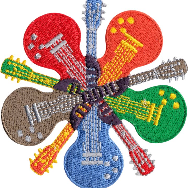 Toppa - Chitarra - Imitazione Les Paul Colore Fiore - 3,38" per la vendita all'ingrosso da parte di Square Deal Recordings & Supplies