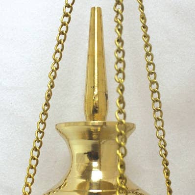 Incense Burners - Small Brass Hanging Burner for wholesale by The Incense Sampler Works