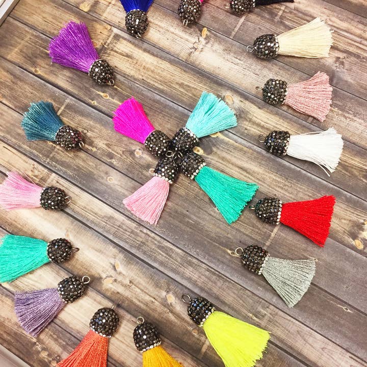 The Bead Bazaar - Wholesale Keychain - Women's - Tassel, Tassels, Jewelry Tassels, Tassels For Jewelry, Mini Tassels, Tassel Garland, Mini Tassel, Tassels For Keychain, Tassel Jewelry, Mini2