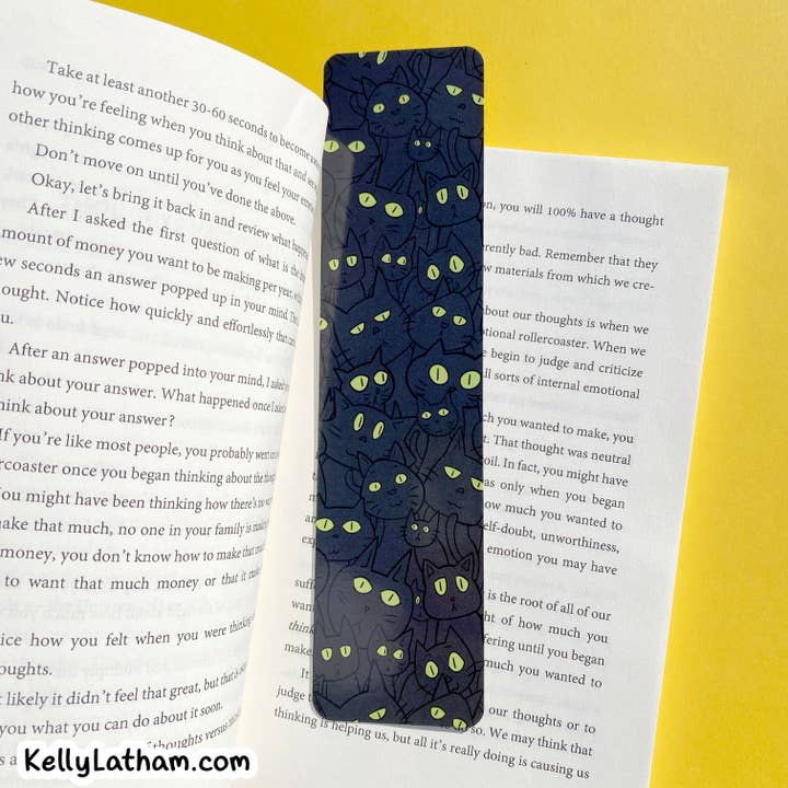 Kelly Latham Art – Engroshandel Bogmærke – Sort Katteøjne Bogmærke - Boghandel, Bogelsker Katteelsker5