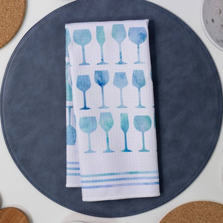 Toalha de prato de vidro de vinho - 40,6 x 61 cm por atacado de Render Goods