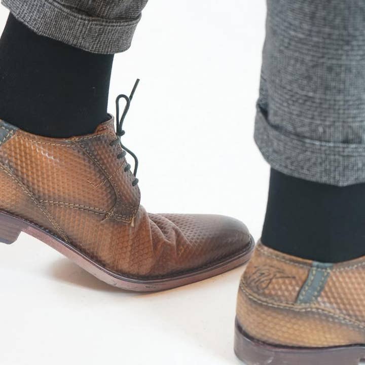 La Pèra – wholesale Strumpor - Herr – Mäns klassiska bambusockor Set med 3 par - Svart Plain