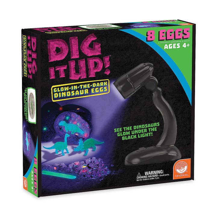 Dig It Up!: Glow In The Dark Dinosaurs for wholesale by MindWare & Peaceable Kingdom