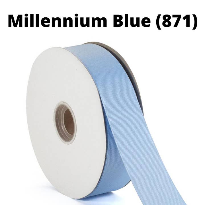 LA Ribbons Wholesale - Wholesale Ribbon - Gift Wrapping - Textured Grosgrain Ribbon | Millenium Blue (871)