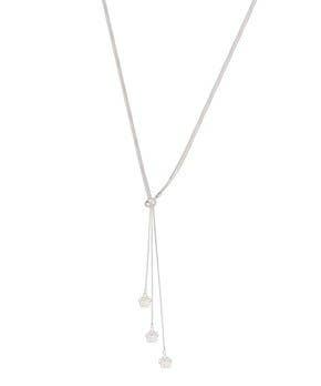 Laurent Scott Collection - Wholesale Y-Neck/Lariat Necklace - Silver  Forget Me Not Lariate Necklace0