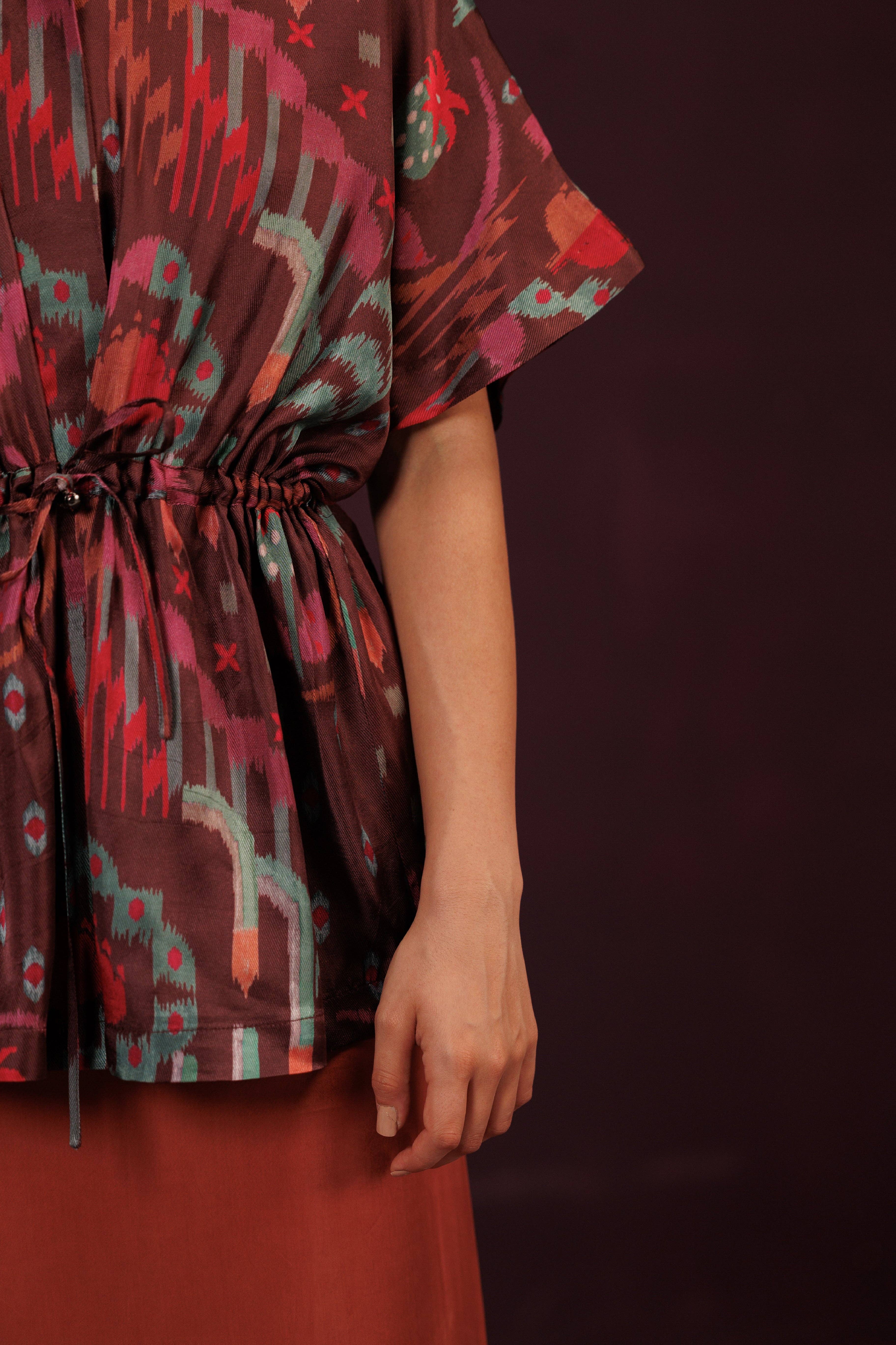 Maison Qala - Wholesale Top & Skirt Set - Women's - Poppies at Dusk Set3