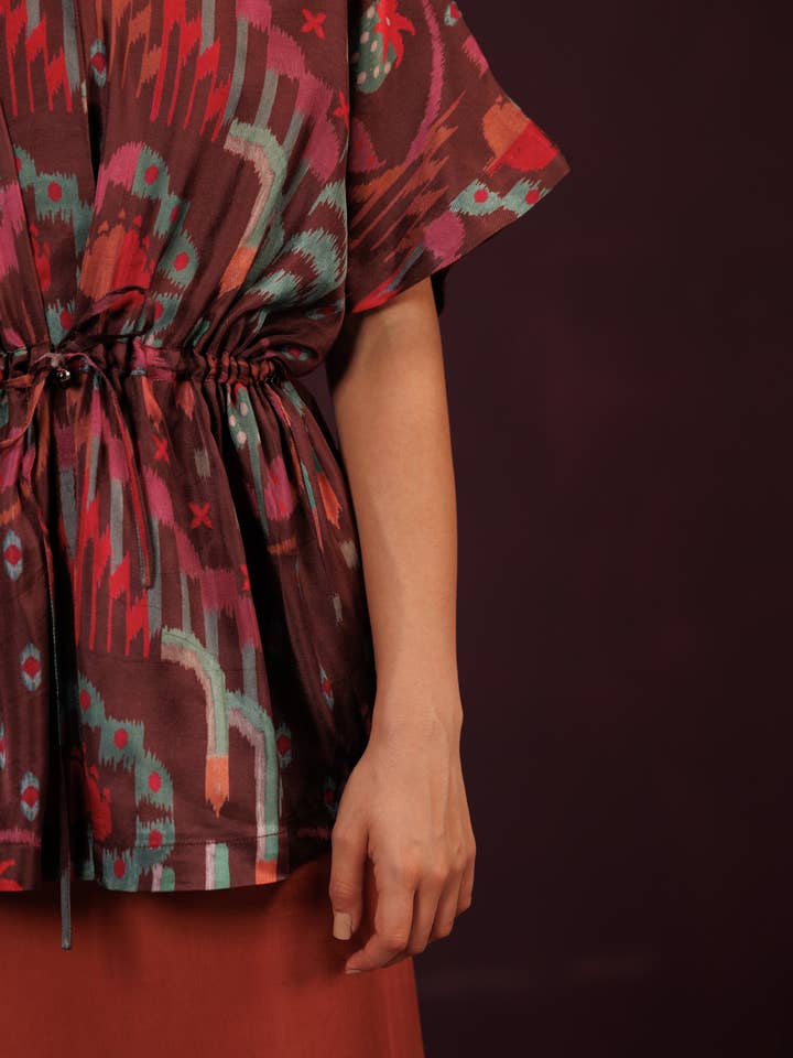 Maison Qala - Wholesale Top & Skirt Set - Women's - Poppies at Dusk Set3