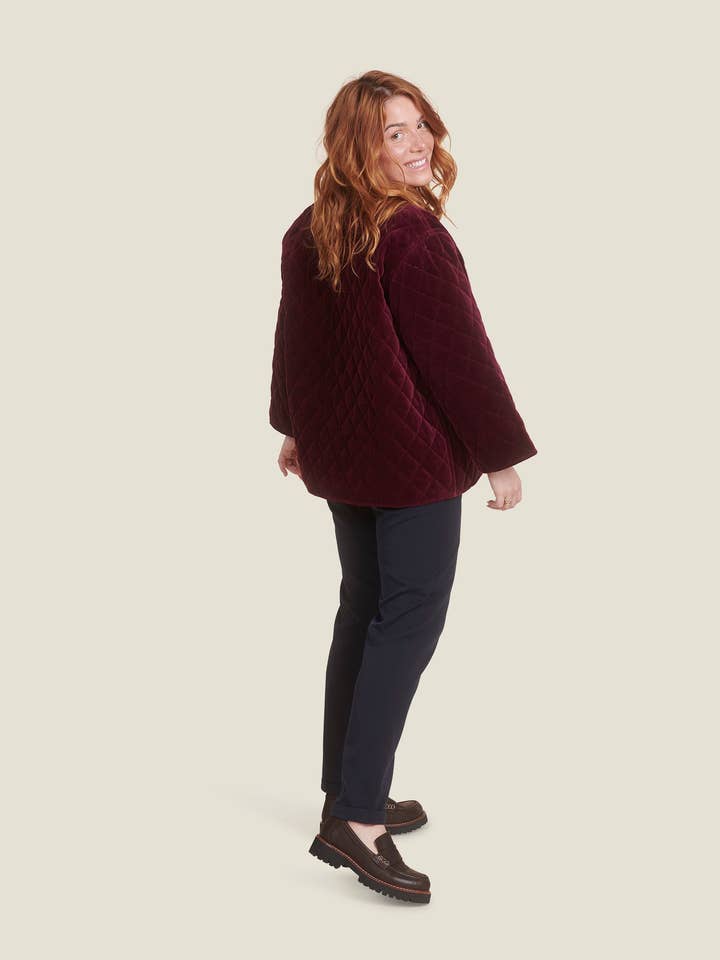 MADE IN SENS - Wholesale Jacket - Women's - VALERIE SOFT BORDEAUX JACKET2