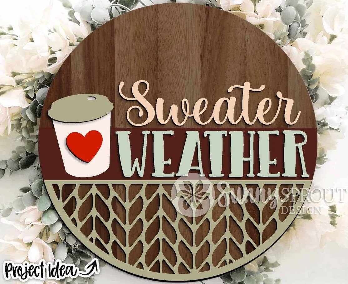 Kate's Blanks - Wholesale DIY Craft Kit - Winter- Sweater Weather Hanger DIY1