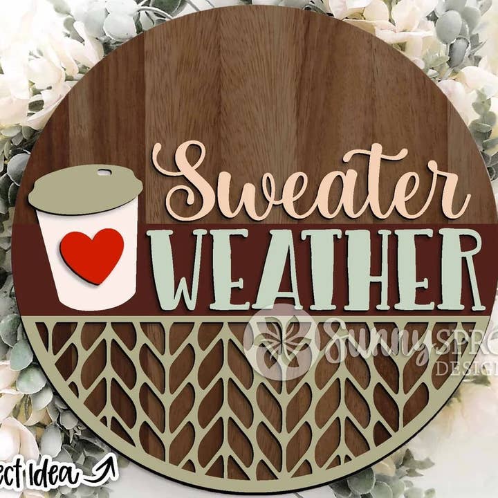 Kate's Blanks - Wholesale DIY Craft Kit - Winter- Sweater Weather Hanger DIY1