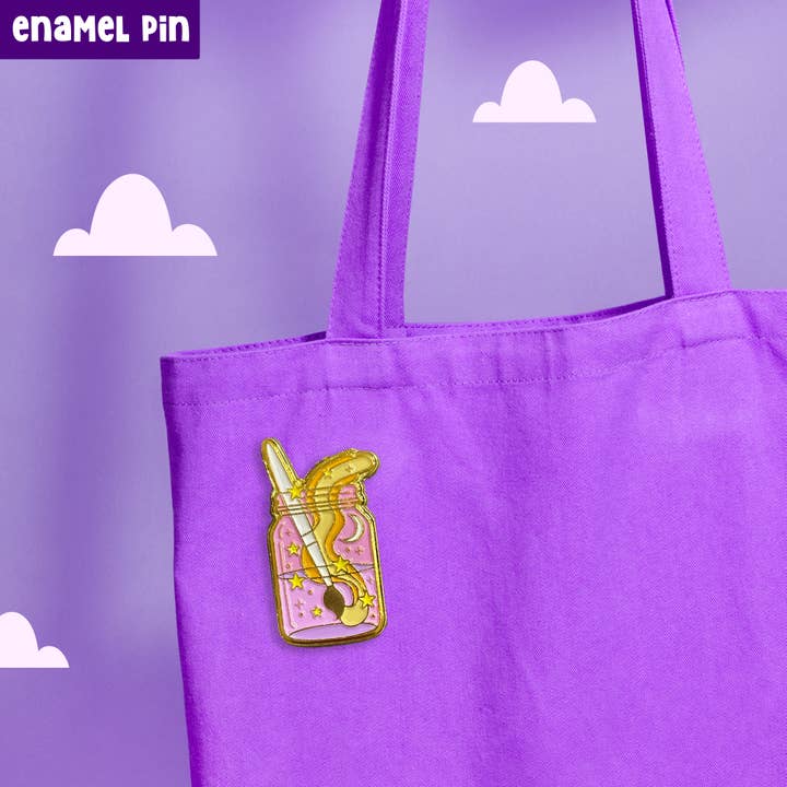 Neha Lee Designs - Wholesale Lapel Pin/Button - Magic Potion Paintbrush Enamel Pin, Gift for Creative Minds3