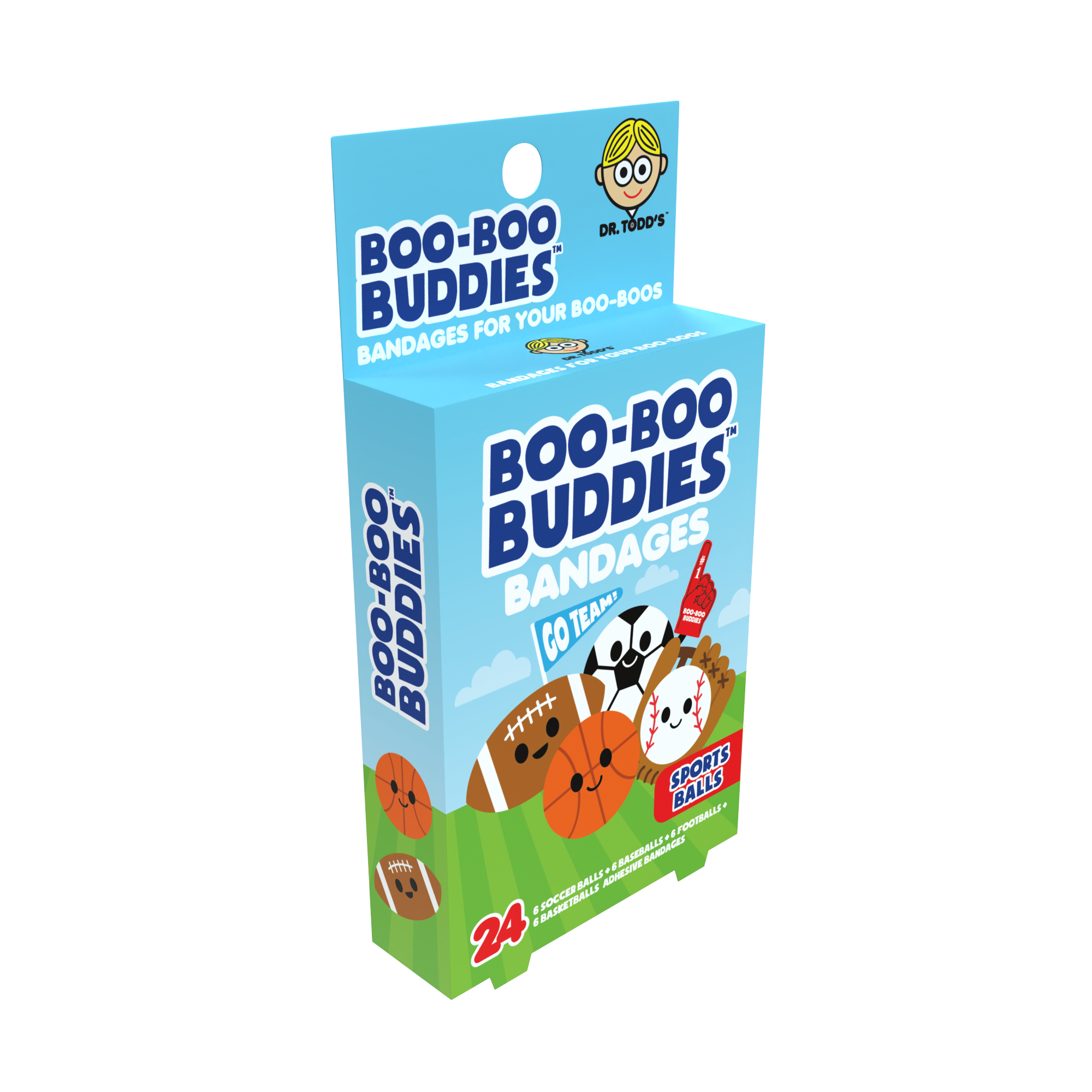 Boo Boo Buddies - Venta al por mayor Tiritas/vendas - Tiritas para Niños – Pelotas Deportivas (24 Unidades, Sin Látex)3