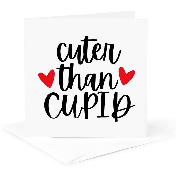 3dRose, Más Lindo Que Cupido Regalo de San Valentín Para Aniversario Para Esposa Esposo Novia Novio, Tarjeta de Felicitación para venta al por mayor de 3dRose