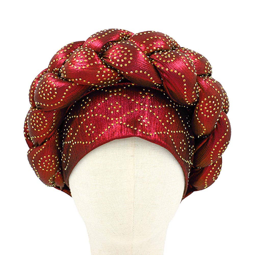 Sensibling Corp. - Wholesale Turban - Women's - Bling Studded Braided Turban Hair Wrap1