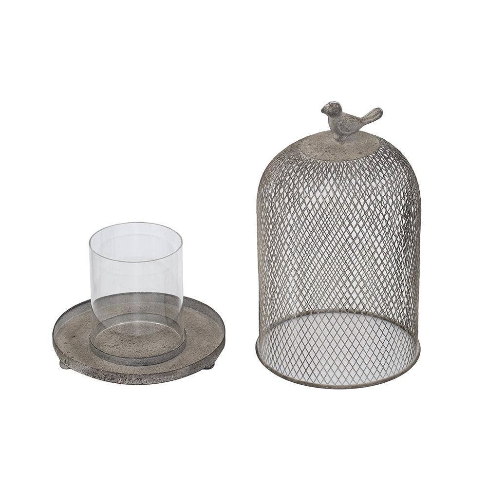 A&B Home Group Inc. - Wholesale Candle holder - S/2 Sparrow Antique Mesh Candle Holders - Gray13