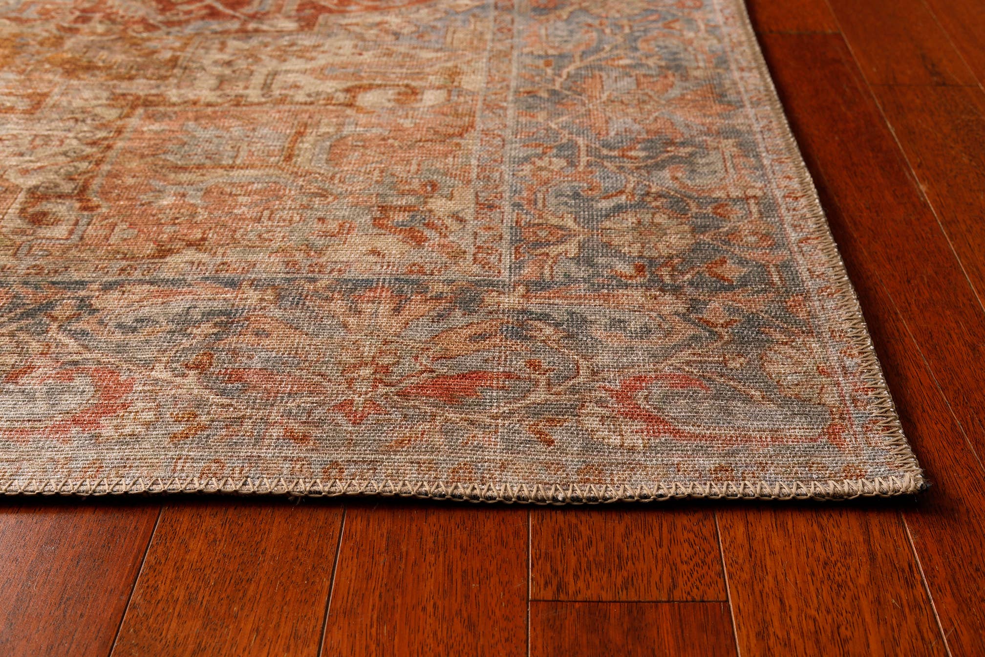 KAS Rugs – Engroshandel Løst tæppe – London 4801 Rust Blue Serena område tæppe1