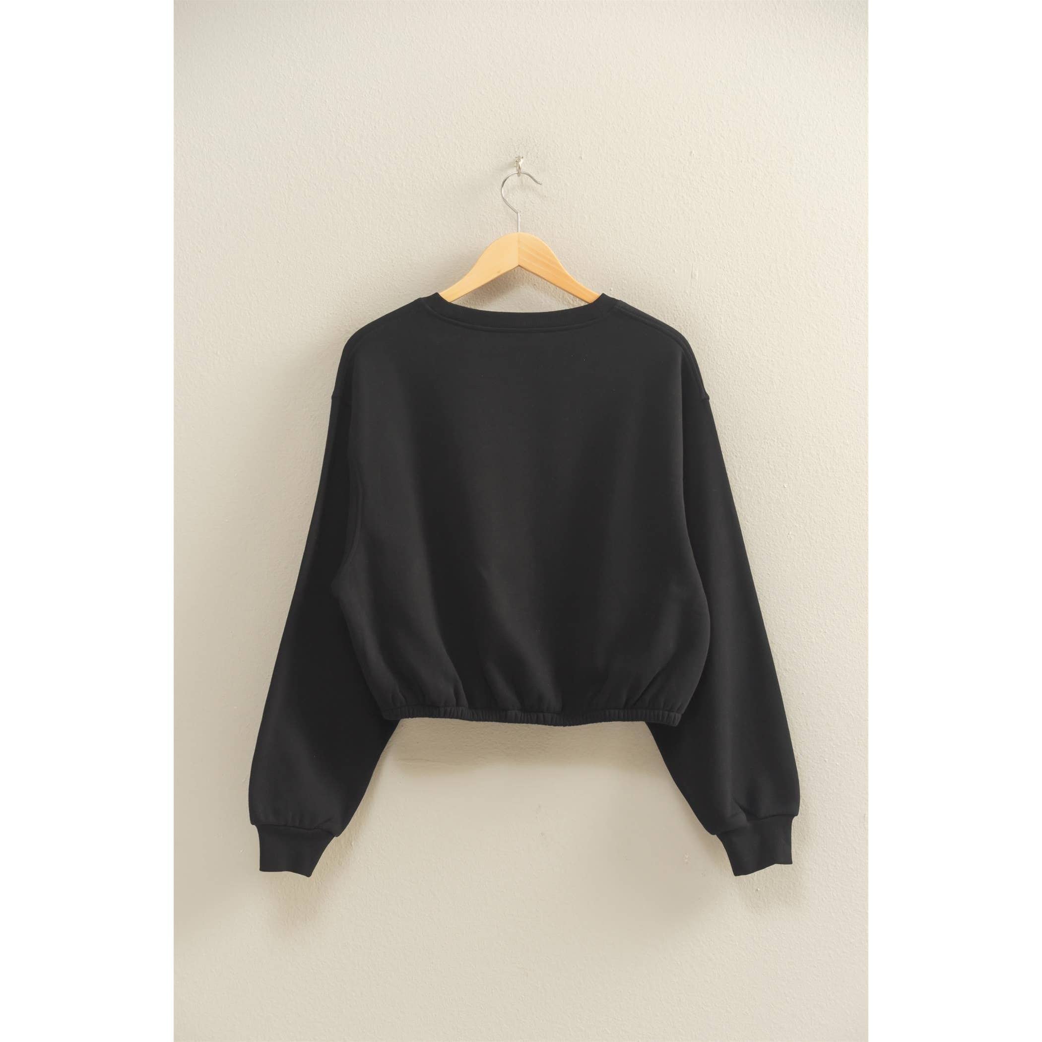 Double Zero - Vente Sweat-shirt – femme - Sweat-shirt court à ourlet élastique coupe décontractée23