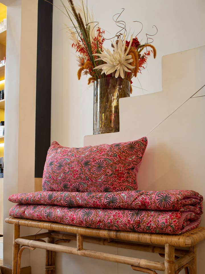 Awesome Home - Coperta Jaipur Khaki Rosa con Cuscino Coordinato 180 per la vendita all'ingrosso da parte di Awesome Home