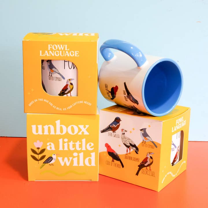 Acorn & Artisan - Wholesale Coffee Mug - Funny Bird Coffee Mug | Fowl Language Dishwasher Safe Mug0