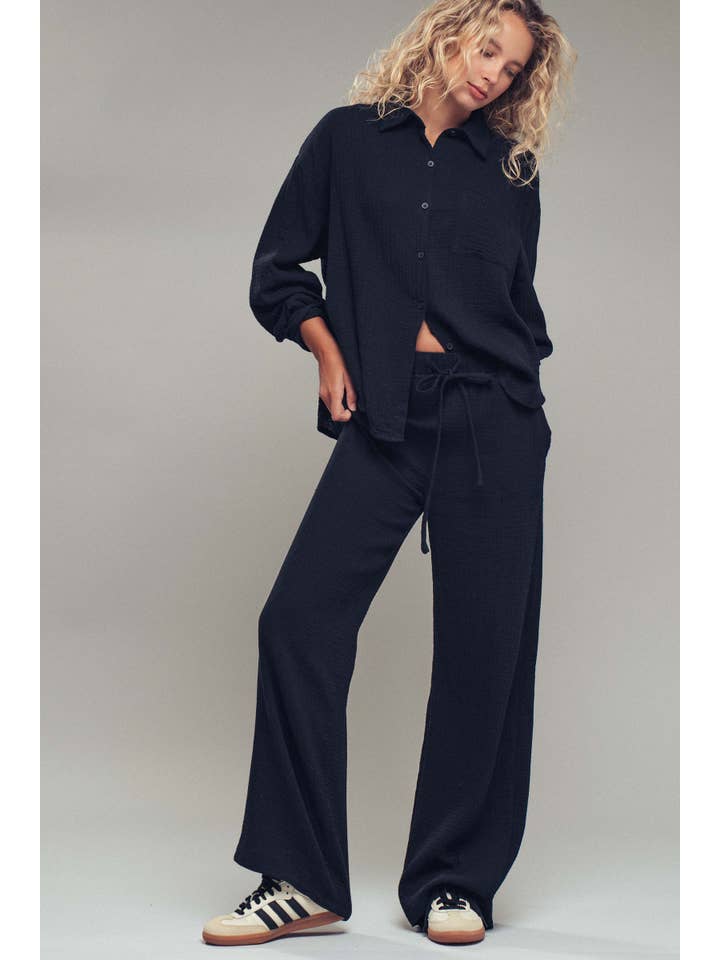 Urban Daizy - Wholesale Lounge Set - Women's - Textured Cotton Gauze Lounge Set10