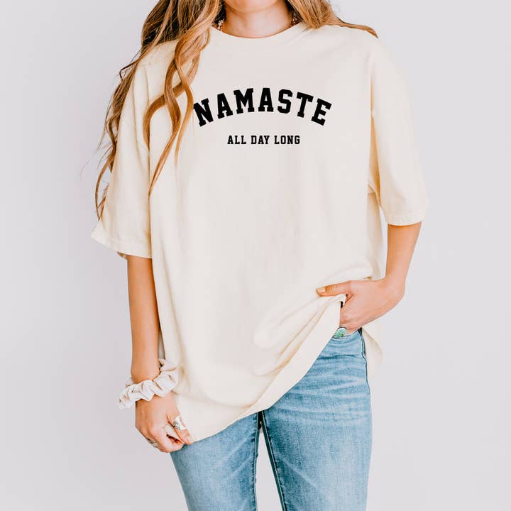 Emogifts - Wholesale Screen Printed T-Shirt - Women's - Namaste Yoga Tee