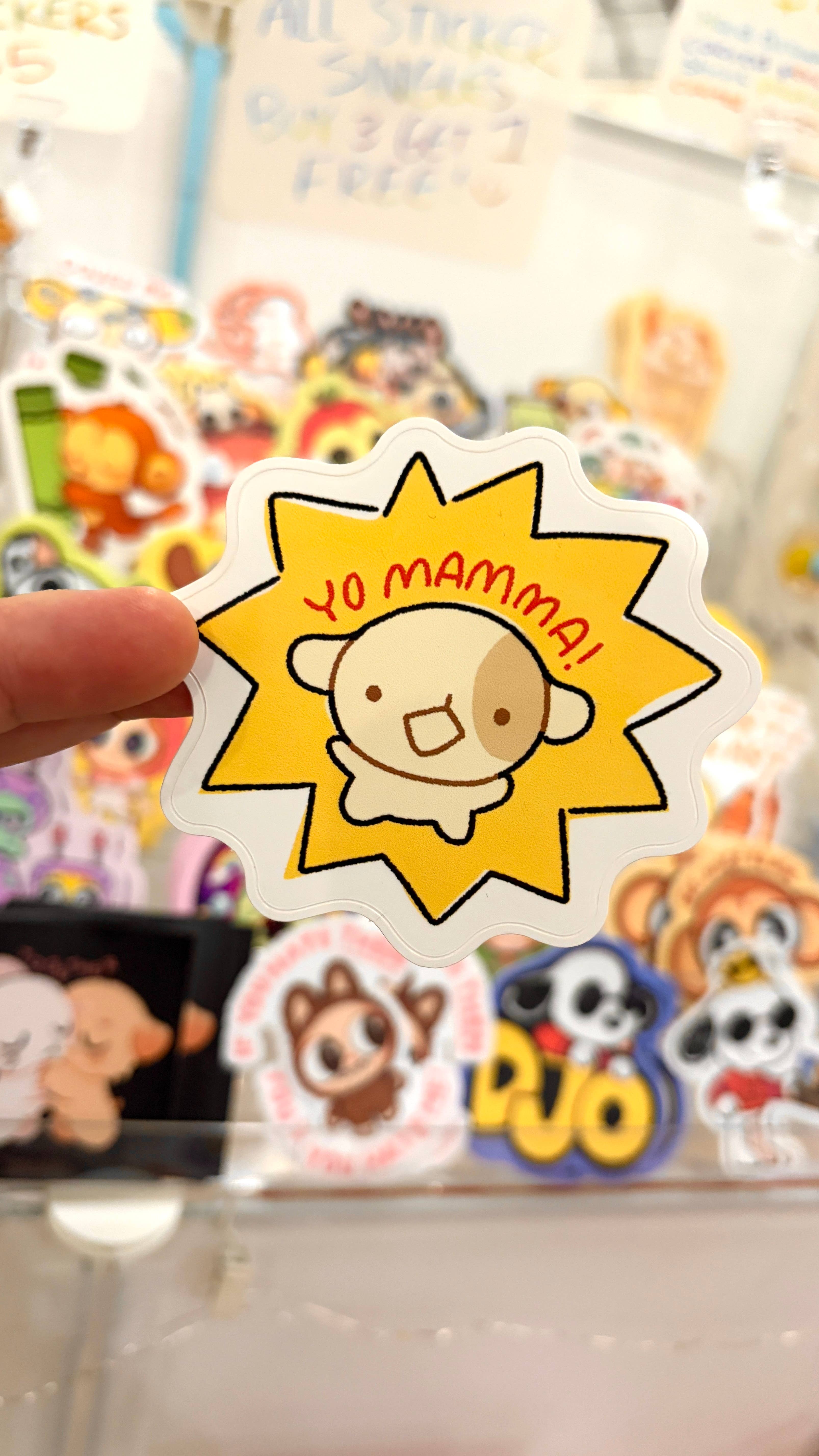 Caffeinehug - Wholesale Sticker - Yo Mama Sticker