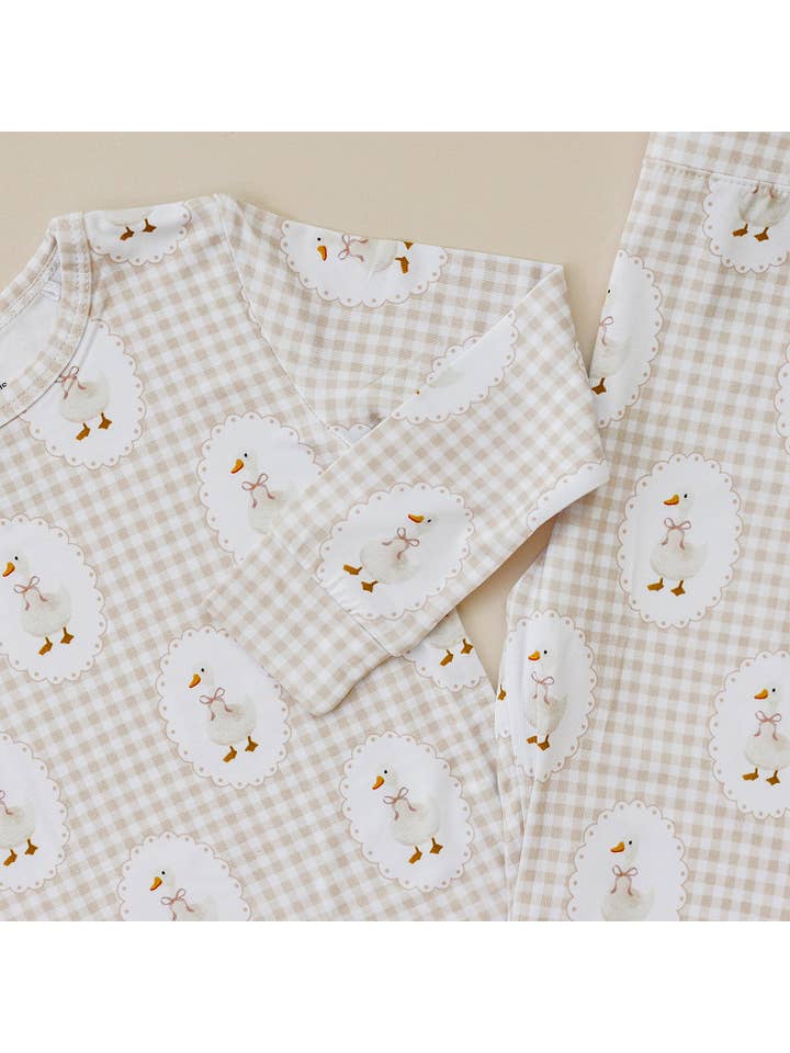 Lucky Panda Kids - Wholesale Sleepwear Set - Kids - Bamboo Two Piece Set | Gingham & Goose3