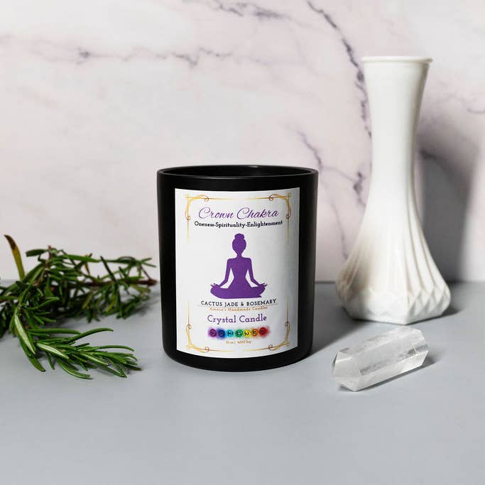 Amara Candles - Wholesale Jar/Filled Candle - 7 Chakra Crystal Healing Woodwick Soy Candles13