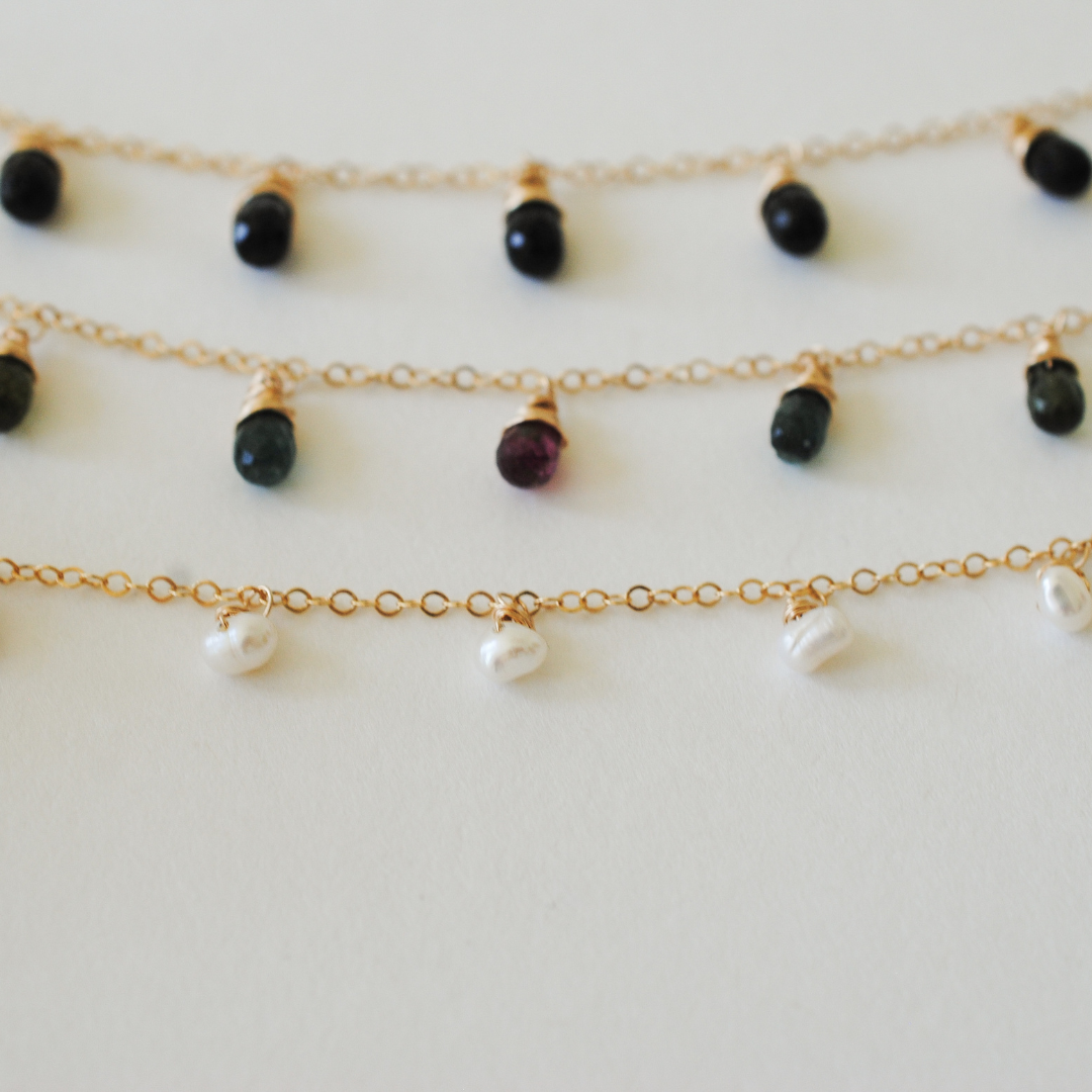 Seaflowerjewelry - Wholesale Pendant/Charm Necklace - Multi Gemstone Drop Necklace2