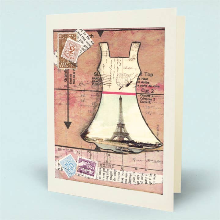 Tarjeta de vestido de París para venta al por mayor de Mina Lee Studio