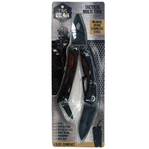 Novelty Brands - Wholesale Pocket Knife/Holder - Tac Gear Stainless Steel Multi-Tool Knife - 6/Display5