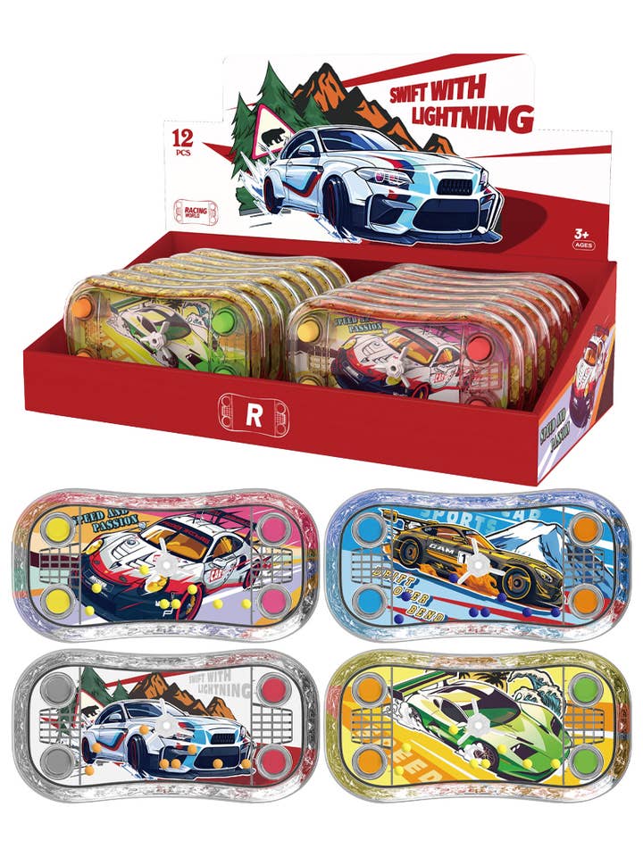 Two-Player Race Car Ring Toss Water Game - 12 pcs for wholesale by Cap Zone