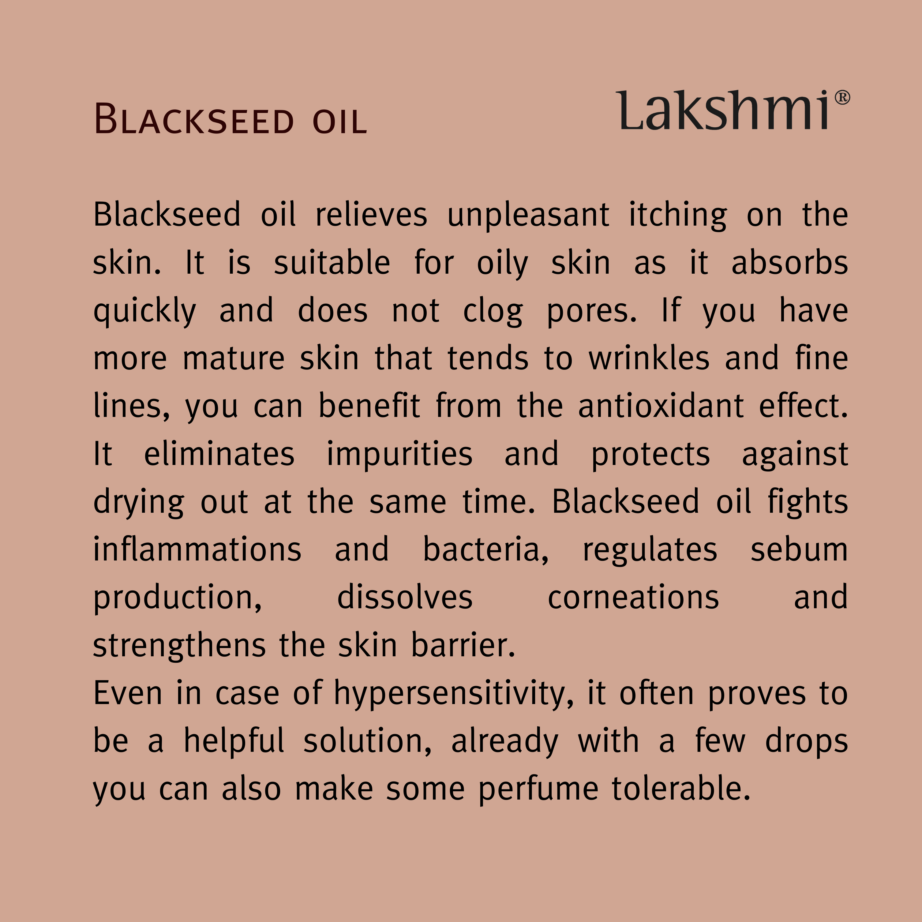 Lakshmi® - Wholesale Facial Oil - Demeter Black Cumin Oil - Serum1