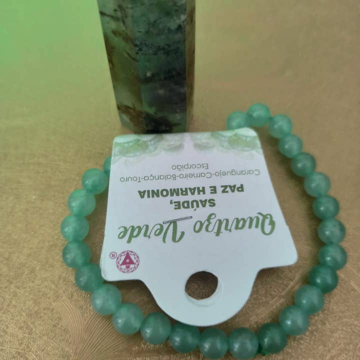 Luz das Pedras Naturais - Wholesale Beaded Bracelet - Green Quartz Bracelet1