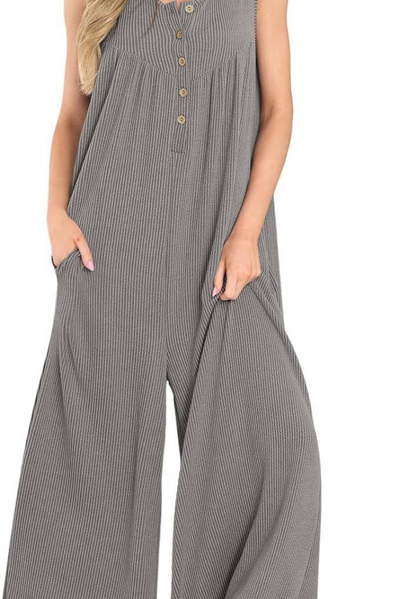 NINEXIS - Wholesale Jumpsuit - Women's - CWSJS0720_SOLID COLOR CASUAL LOOSE POCKET JUMPSUIT21