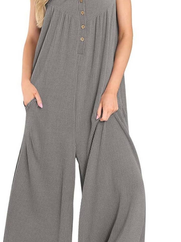 NINEXIS - Wholesale Jumpsuit - Women's - CWSJS0720_SOLID COLOR CASUAL LOOSE POCKET JUMPSUIT21