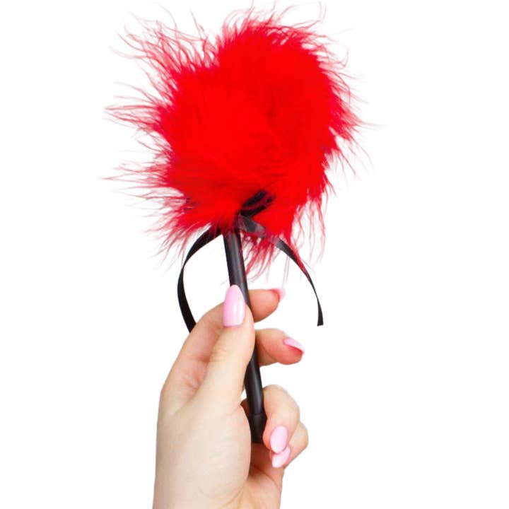 SECRET GAME - RED MARABOU DUSTER for wholesale by Lingerie Harness Boutique di DeGioannis Samuele