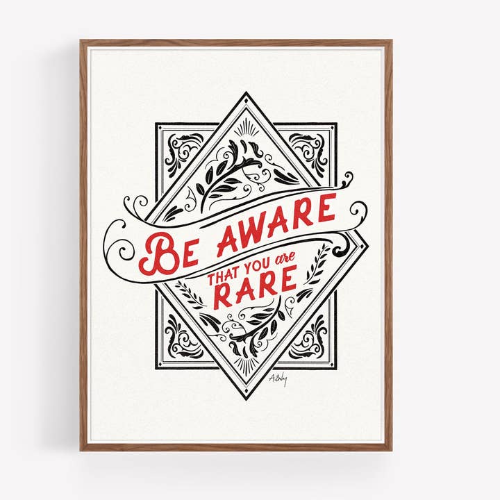 Seien Sie sich bewusst - bebildertes Angebot drucken für den Großhandel von Annie Bailey Art