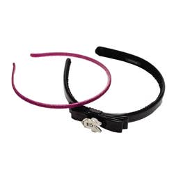 Joy Toy - Wholesale Classic Toy - Kids - MINNIE 2 HAIRBANDS: ONE LACQUERED WITH APPLICATION0