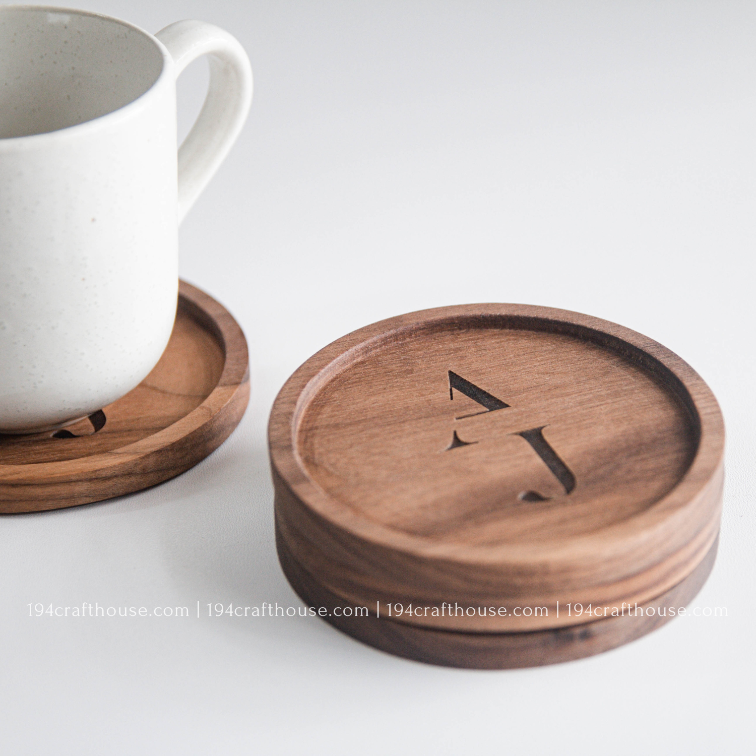 194 Craft House - Wholesale Coasters - Custom Logo Engraved Round Wood Coaster - Home Decor & Gifts8