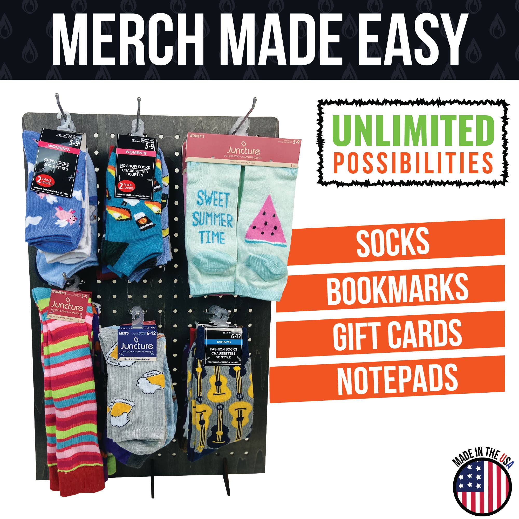 Torched Displays – wholesale Retailer display stand/case – Pegboard Display - Various Sizes and Colors69