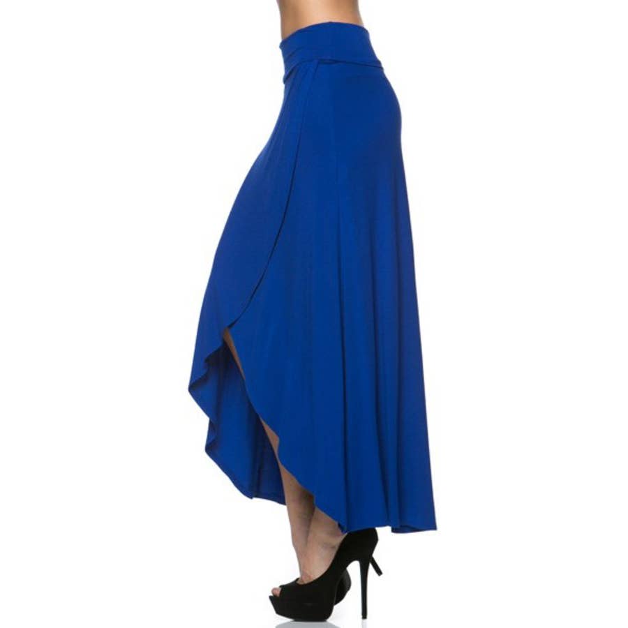 Azules Clothing – Engroshandel Nederdel - Dame – Maxi nederdel med høj lav sidespalte5