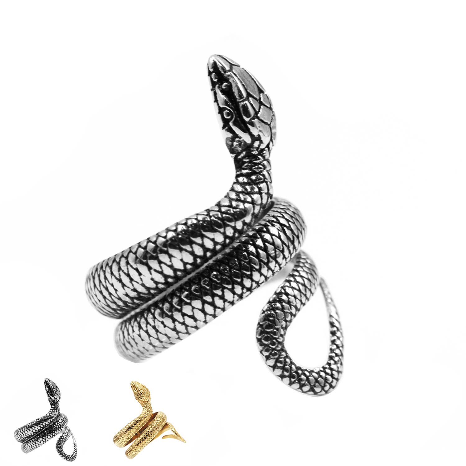 Awaken - Wholesale Cocktail/Statement Ring - Vintage Snake Ring-A-4560